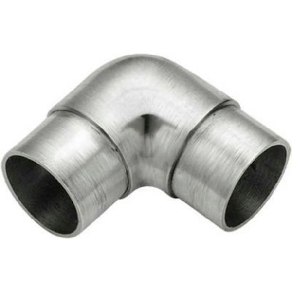 Lavi Industries Lavi Industries, Flush Elbow Fitting, for 2" Tubing, Satin Stainless Steel 44-732/2